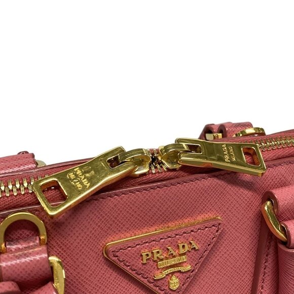 Auth PRADA - Pink Saffiano Leather Handbag - Picture 10 of 16